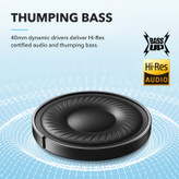 هدفون بلوتوثی انکر مدل Soundcore Q20i با نویز کنسلینگ فعال (ANC)، درگاه شارژ USB Type-C، دارای 2 میکروفون داخلی و 2 میکروفون خارجی، پشتیبانی از صدای Hi-Res از طریق کابل AUX
