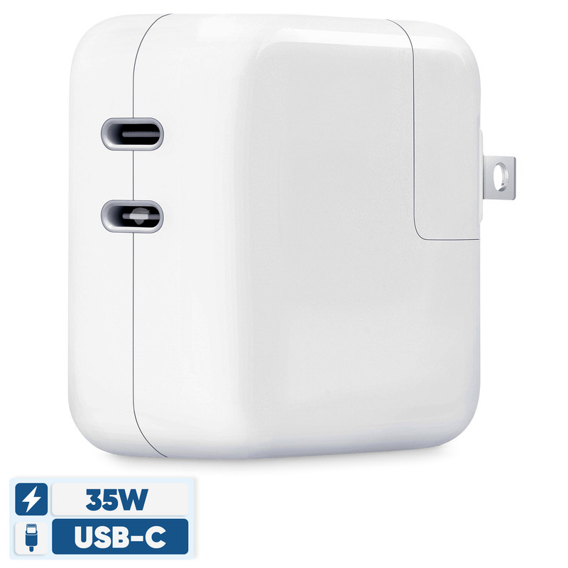 شارژر دیواری 35 وات اپل مدل Dual USB-C Port