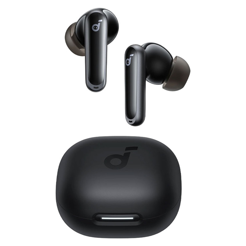 هدفون بلوتوثی انکر مدل Soundcore P40i با نویز کنسلینگ فعال (ANC)، نویز کنسلینگ (ENC)، درگاه شارژ USB Type-C، دارای 6 میکروفون داخلی با بهره‌گیری از هوش مصنوعی، پشتیبانی از فرمان لمسی، مقاوم در برابر آب