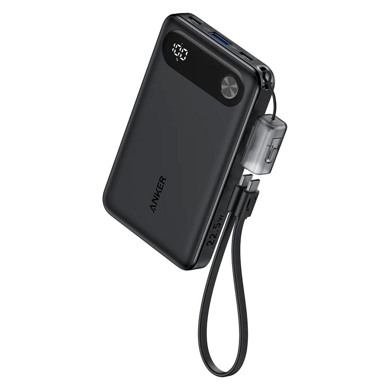 پاوربانک 22.5 وات انکر مدل A1257 ظرفیت 10000 میلی آمپر ساعت به همراه کابل USB-C