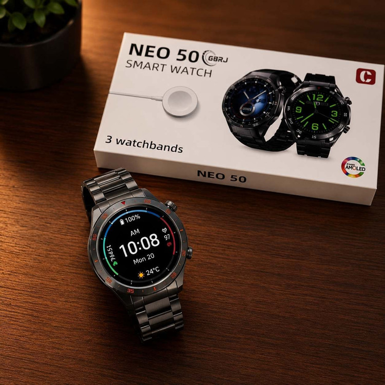 ساعت هوشمند NEO 50با 3 بند اضافه و فلزی