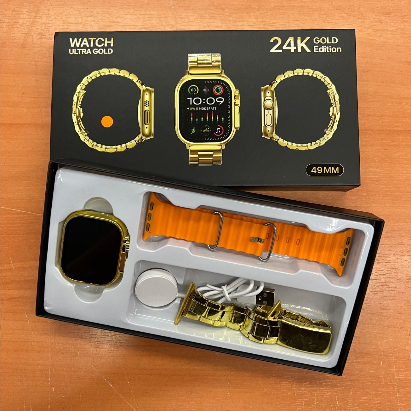 ساعت هوشمند 24K GOLD با 2 بند اضافه