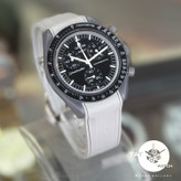 ساعت مردانه زنانه امگا سواچ عطارد Mercury طوسی بند رابر قفل امگایی سه موتوره کرنو با omega swatch ساعت مچی