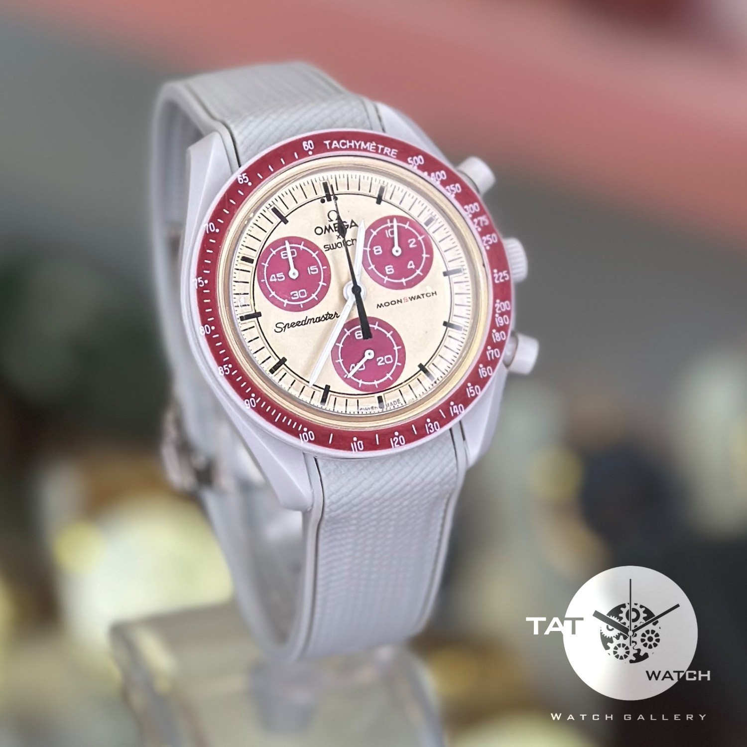 ساعت مردانه زنانه امگا سواچ پلوتو Pluto بند رابر قفل امگایی سه موتوره کرنو با جعبه ارسال omega swatch ساعت مچی