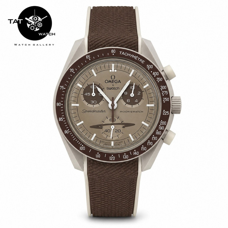 ساعت مردانه زنانه امگا سواچ زحل Saturn بند رابر قفل امگایی سه موتوره کرنو با جعبه ارسال omega swatch ساعت مچی
