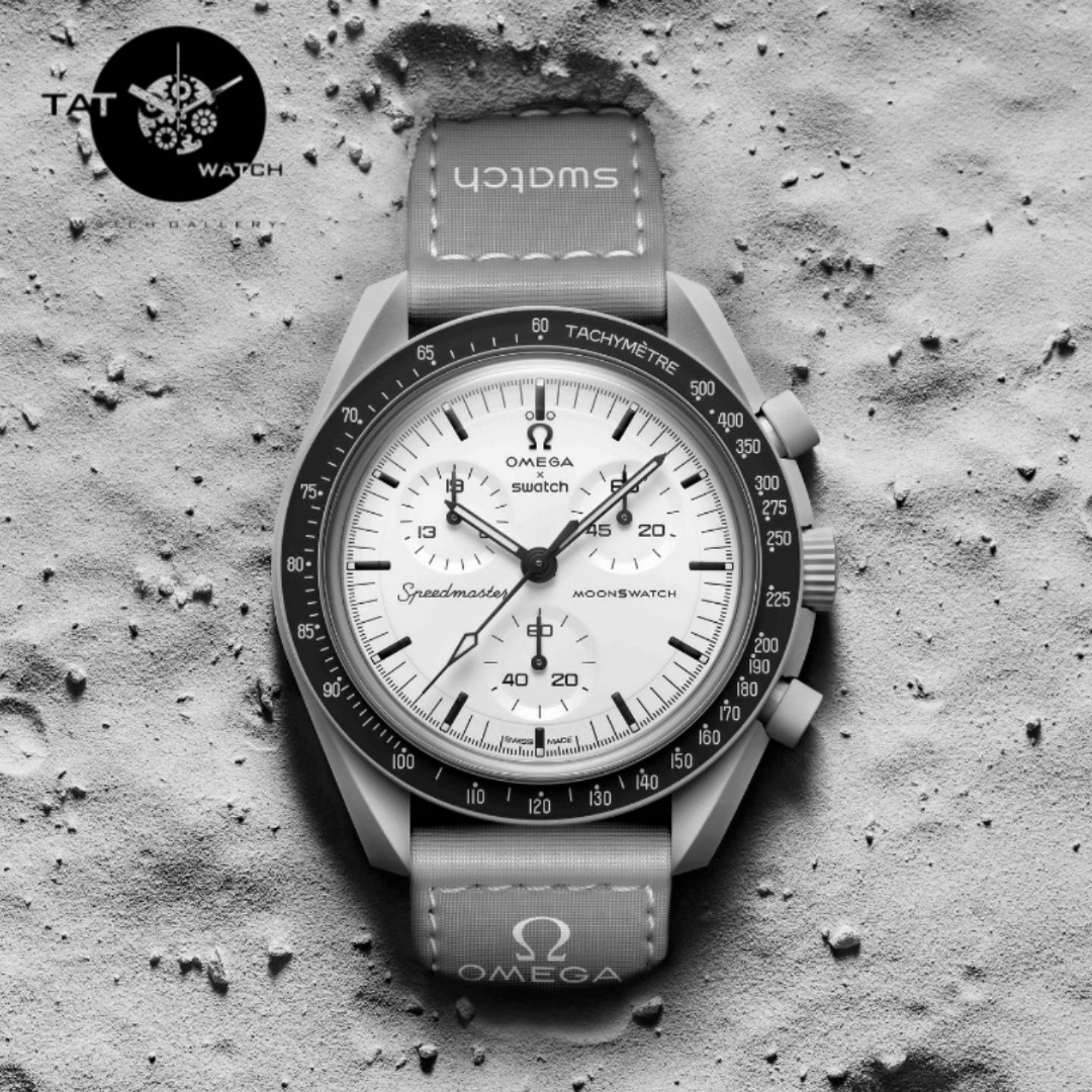ساعت مردانه زنانه امگا سواچ 1965 ناسا فضانورد 3موتور فعال کرنو جعبه omega swatch ساعت مچی