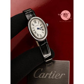 ساعت زنانه کارتیر بایگنور موتور میوتا ژاپن یکسال جعبه Cartier Baignoire ساعت مچی