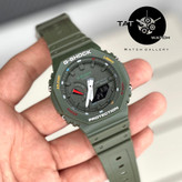 ساعت مچی مردانه جی شاک Ga2100 سبز پرطرفدار موتور ژاپن با 12 ماه G-Shock کاسیو Casio