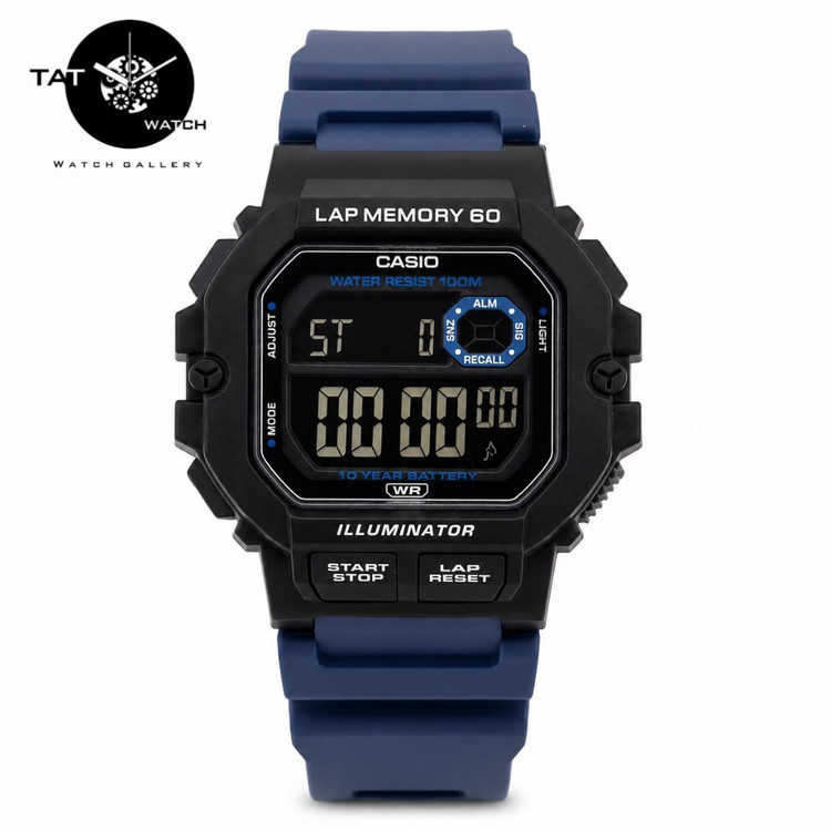 ساعت مردانه کاسیو دیجیتالی با جعبه در رنگبندی با ساعت مچی Casio
