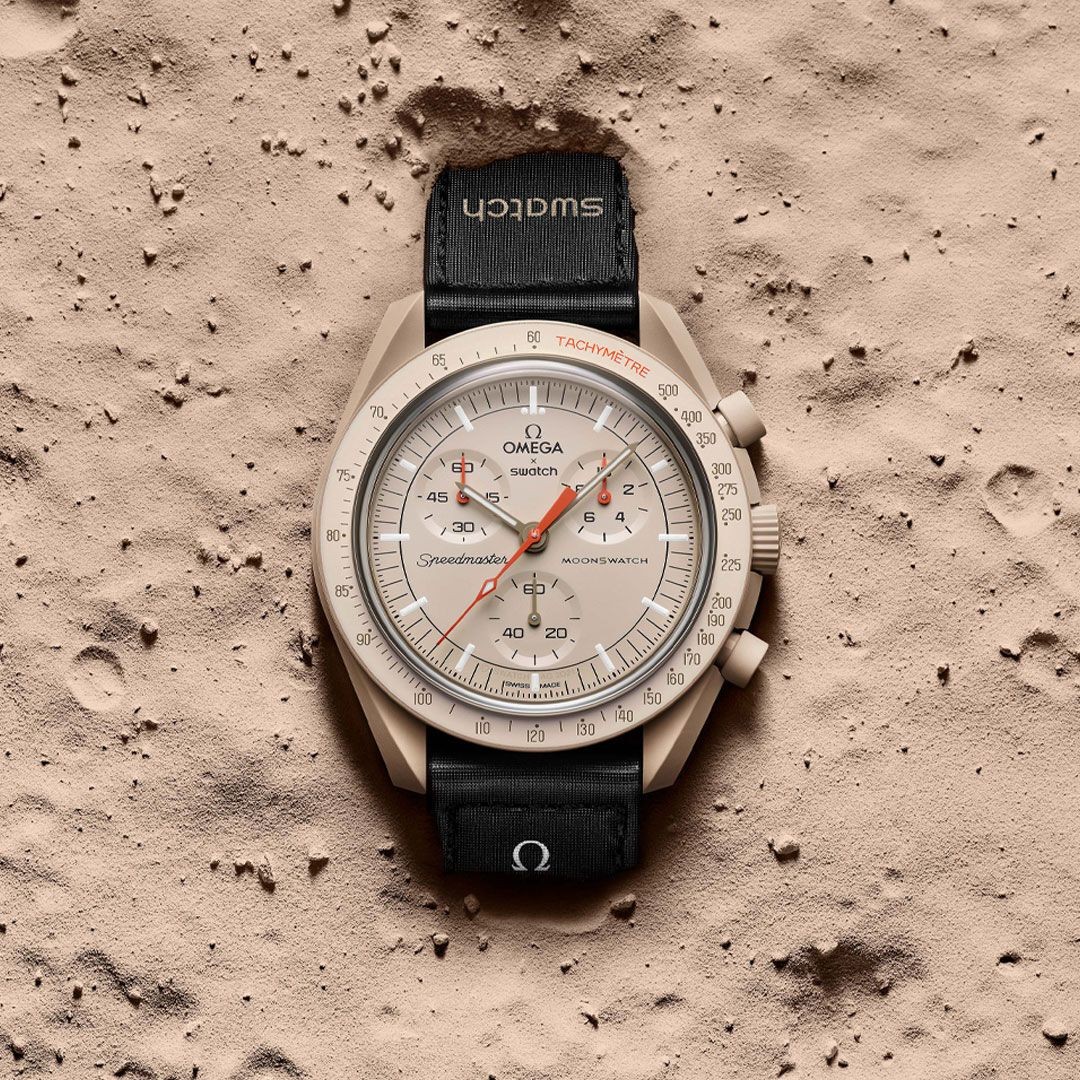 ساعت مردانه زنانه امگا سواچ مشتری Jupiter سه موتوره کرنو با جعبه omega swatch ساعت مچی