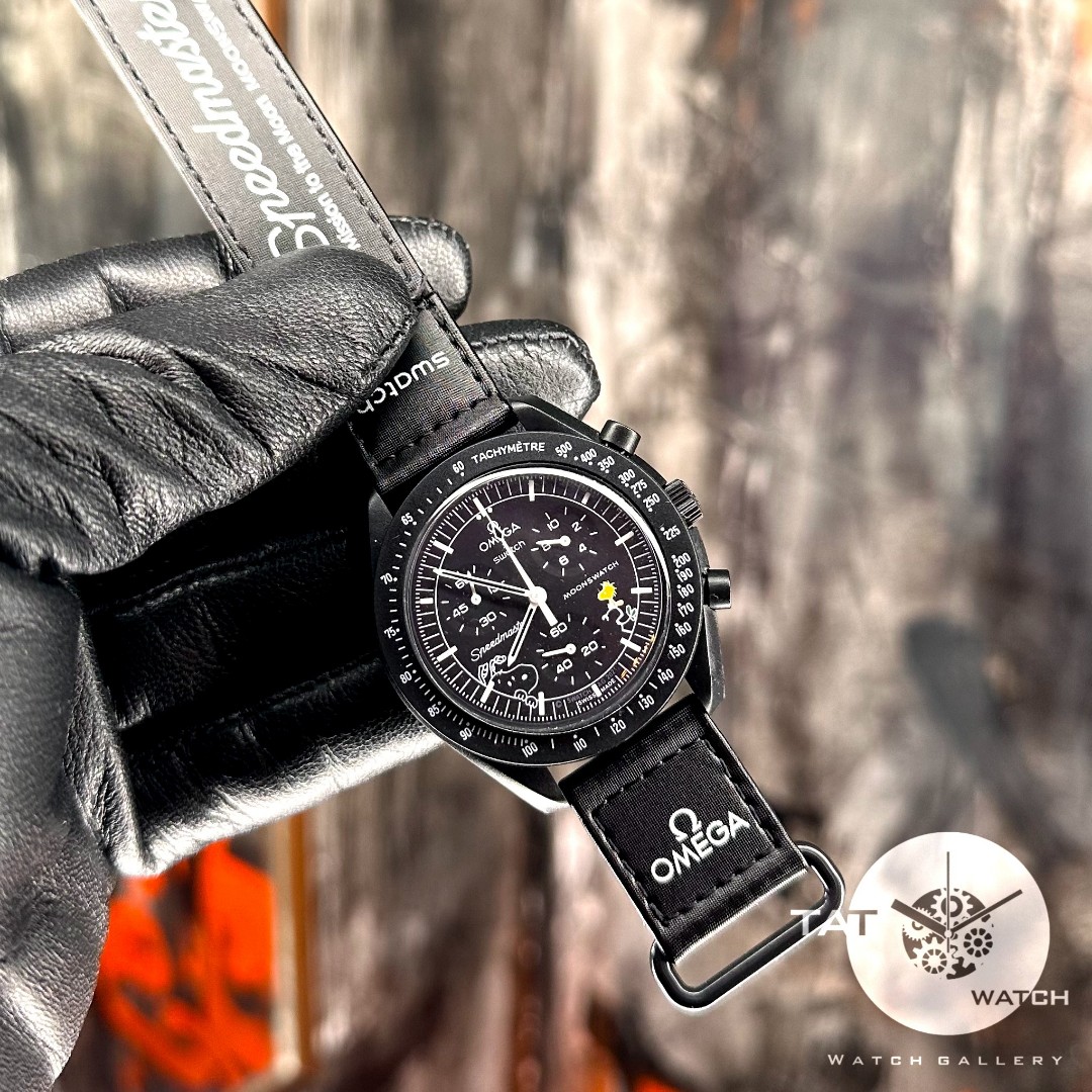 ساعت مردانه زنانه امگا سواچ ماه اسنوپی moon سه موتوره کرنو جعبه omega swatch ساعت مچی