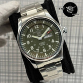 ساعت مردانه سیکو5 موتور آرامگرد بدون صدا دو تقویمه با و جعبه ساعت مچی SEIKO