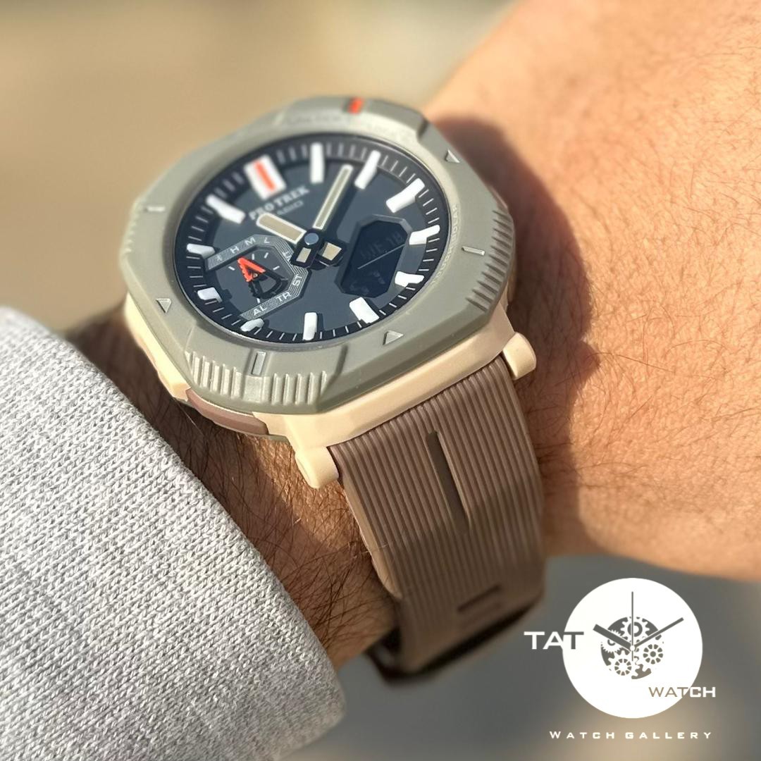ساعت کاسیو مردانه پروترکPRGB001 با جعبه موتور ژاپن یکسال رنگبندی casio ساعت مچی