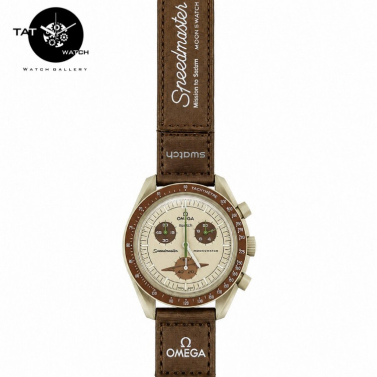 ساعت مردانه زنانه امگا سواچ زحل Saturn سه موتوره کرنو با جعبه ارسال omega swatch ساعت مچی