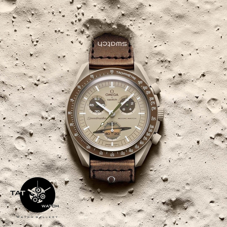 ساعت مردانه زنانه امگا سواچ زحل Saturn سه موتوره کرنو با جعبه ارسال omega swatch ساعت مچی