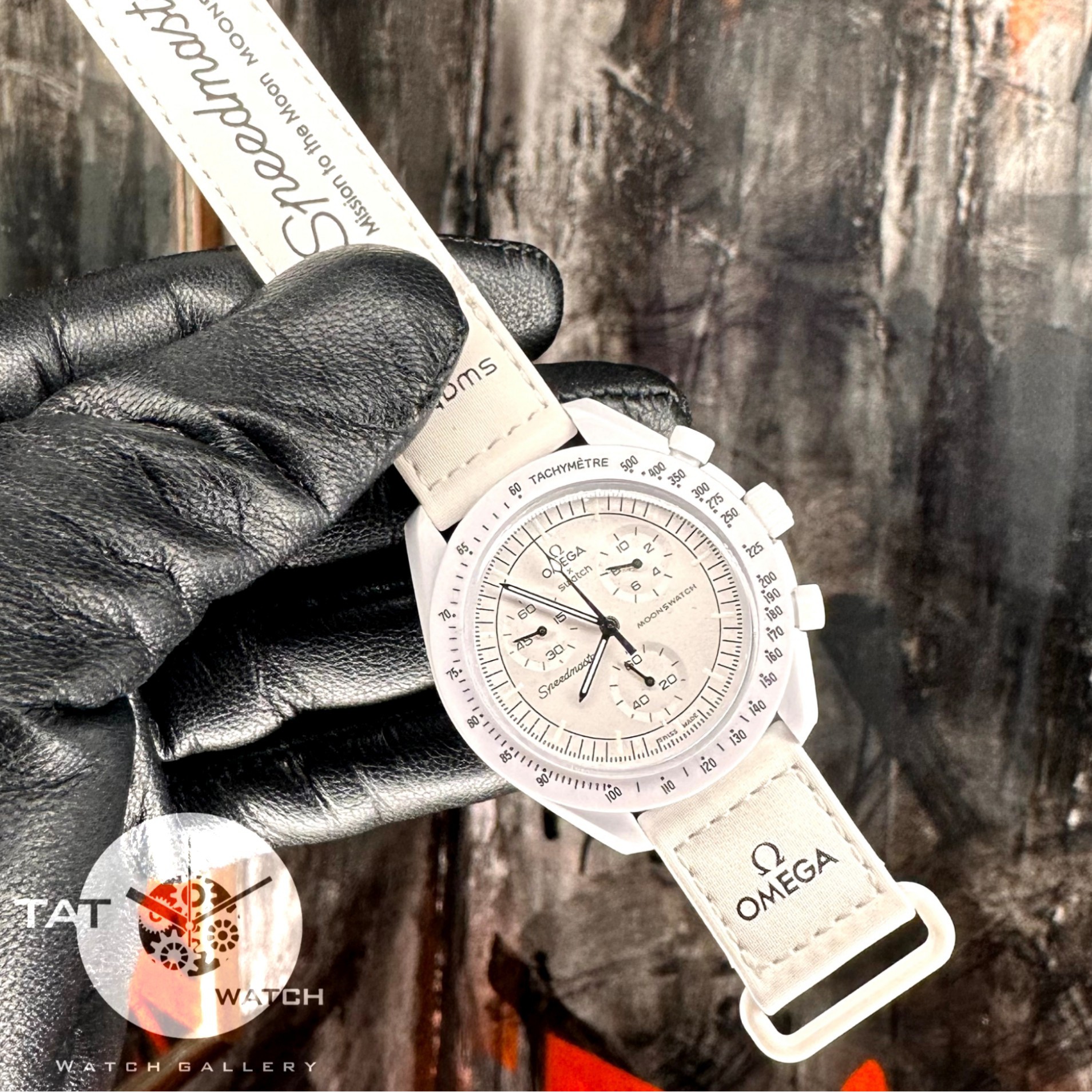 ساعت مردانه زنانه امگا سواچ رنگبندی کامل سه موتور فعال با یکسال و جعبه و omega swatch ساعت مچی
