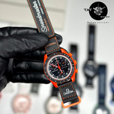 ساعت مردانه زنانه امگا سواچ رنگبندی کامل سه موتور فعال با یکسال و جعبه و omega swatch ساعت مچی