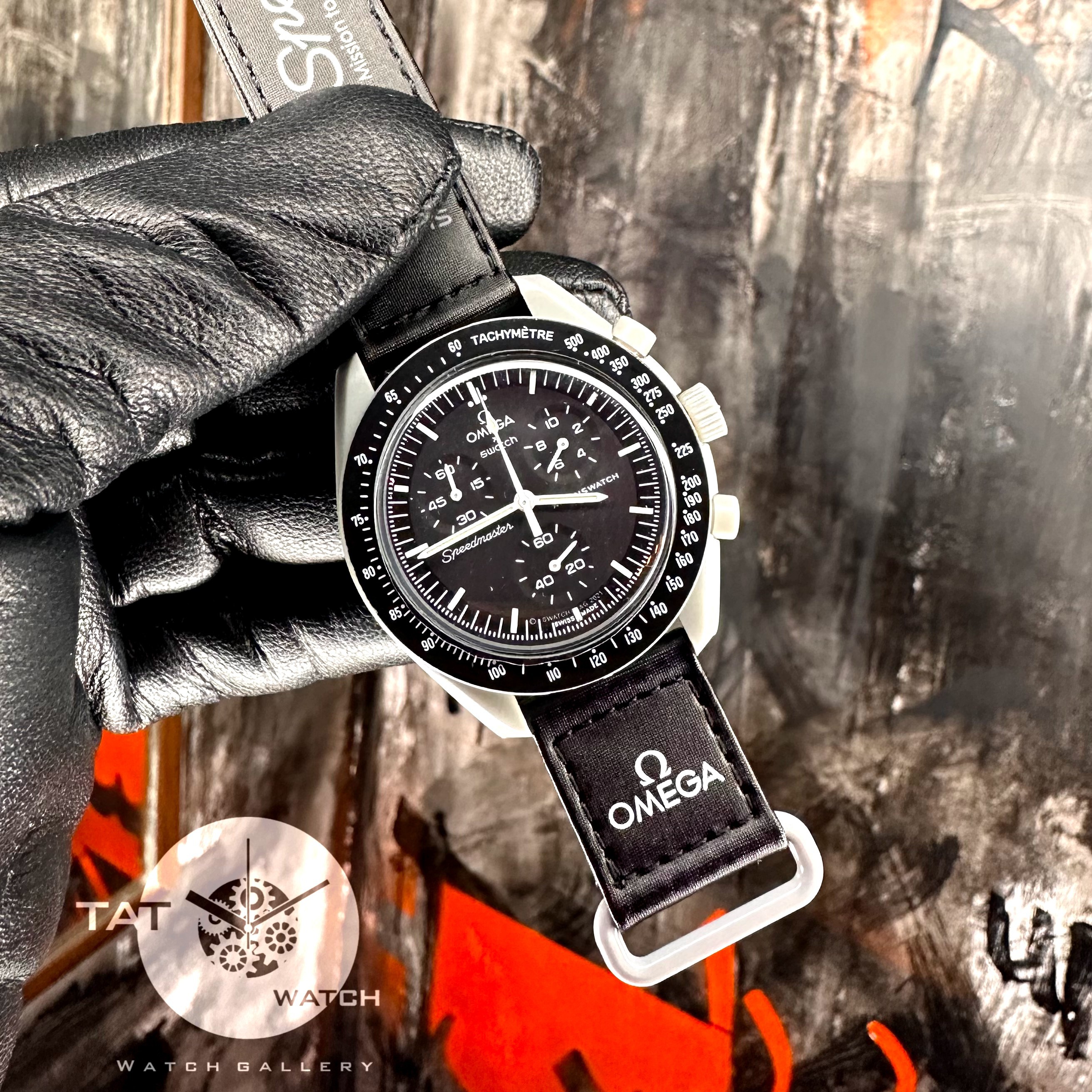 ساعت مردانه زنانه امگا سواچ رنگبندی کامل سه موتور فعال با یکسال و جعبه و omega swatch ساعت مچی