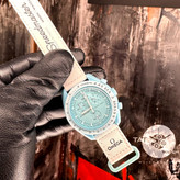 ساعت مردانه زنانه امگا سواچ رنگبندی کامل سه موتور فعال با یکسال و جعبه و omega swatch ساعت مچی