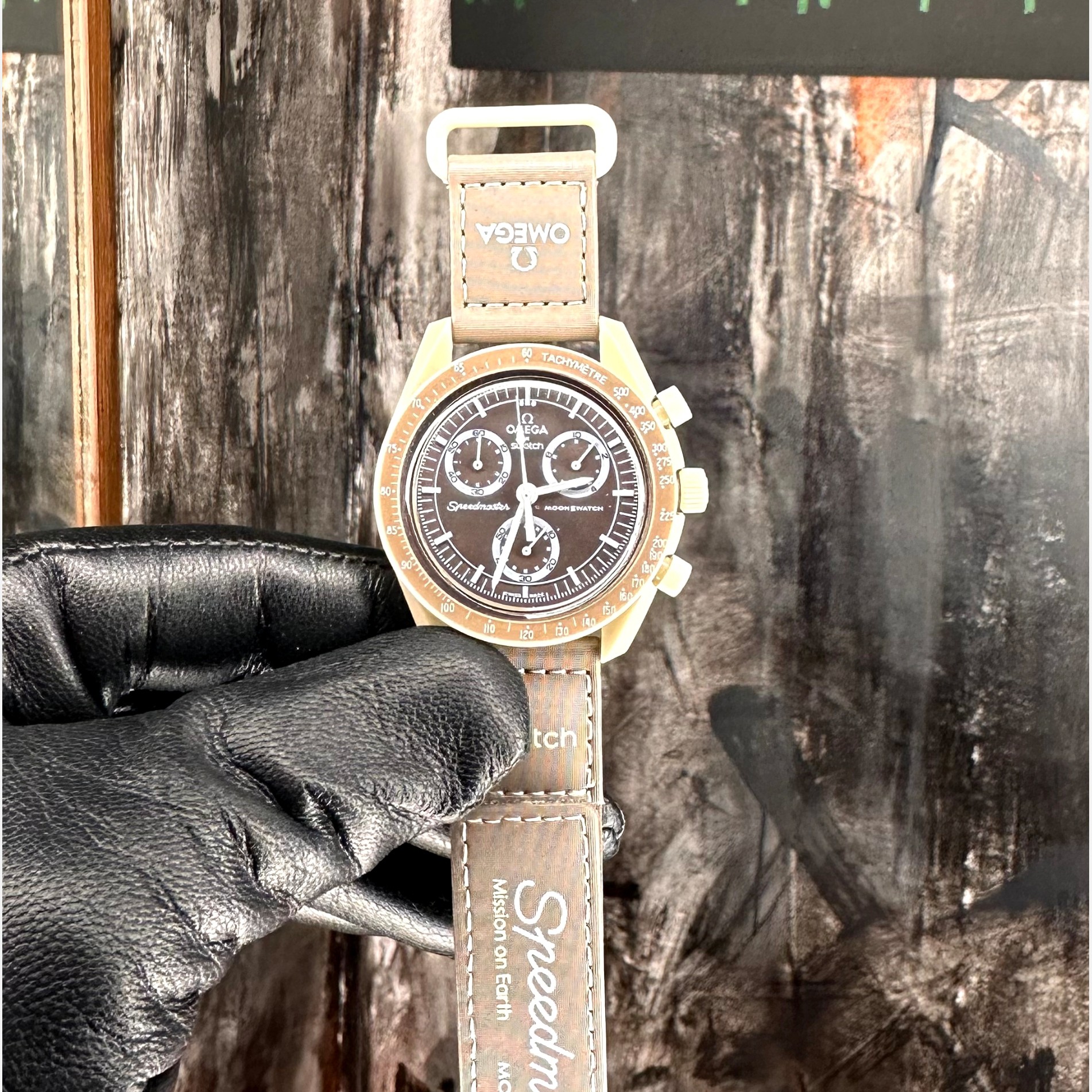 ساعت مردانه زنانه امگا سواچ رنگبندی کامل سه موتور فعال با یکسال و جعبه و omega swatch ساعت مچی