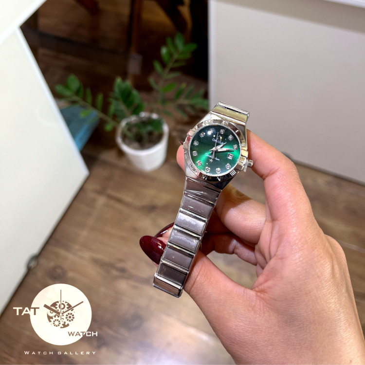 ساعت زنانه دخترانه امگا کانسلیشن یکسال در رنگبندی omega ساعت زنانه