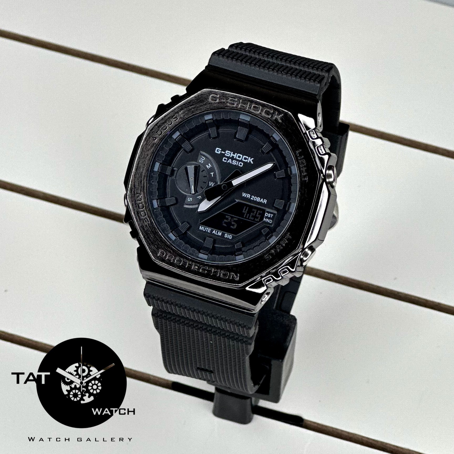 ساعت مردانه جی شاک GM2100 ژاپن قاب فلزی فول آپشن یکسال جعبه اصلی کاسیو G-Shock ساعت مچی جیشاکcasio