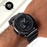 ساعت مردانه جی شاک GM2100 ژاپن قاب فلزی فول آپشن یکسال جعبه اصلی کاسیو G-Shock ساعت مچی جیشاکcasio