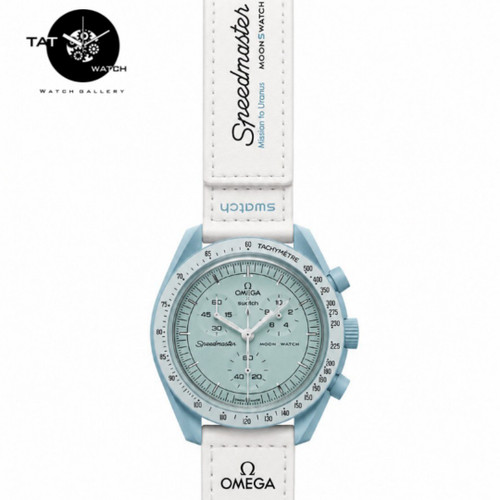 ساعت مردانه زنانه امگا سواچ اورانوس Uranus سه موتوره کرنو با جعبه ارسال omega swatch ساعت مچی