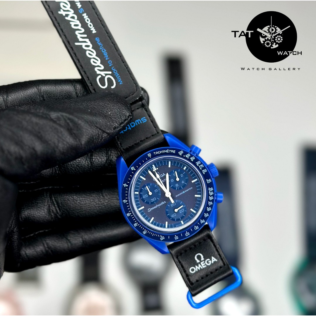 ساعت مردانه زنانه امگا سواچ نپتون neptune سه موتوره کرنو جعبه omega swatch ساعت مچی