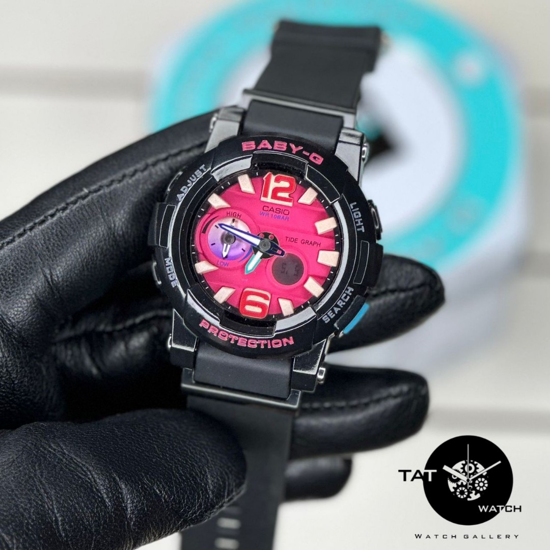 ساعت زنانه کاسیو بیبی جی مدل BGA180 دارای دماسنج موتور ژاپن یکسال جعبه Baby-G ساعت مچی Casio