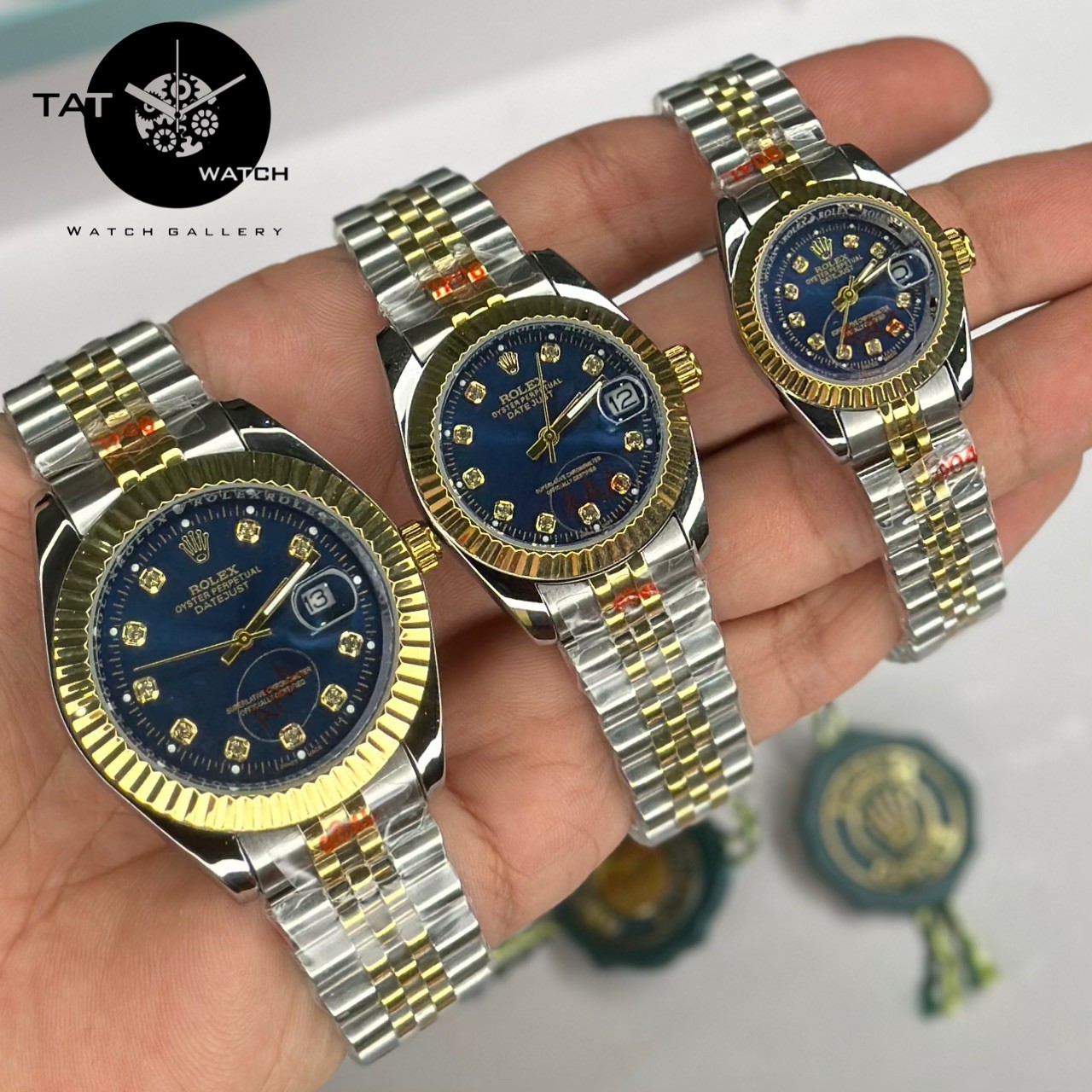 ساعت مردانه زنانه ست رولکس +++A دیت جاست موتور میوتا ژاپن یکسال جعبه ساعت مچی Rolex date just