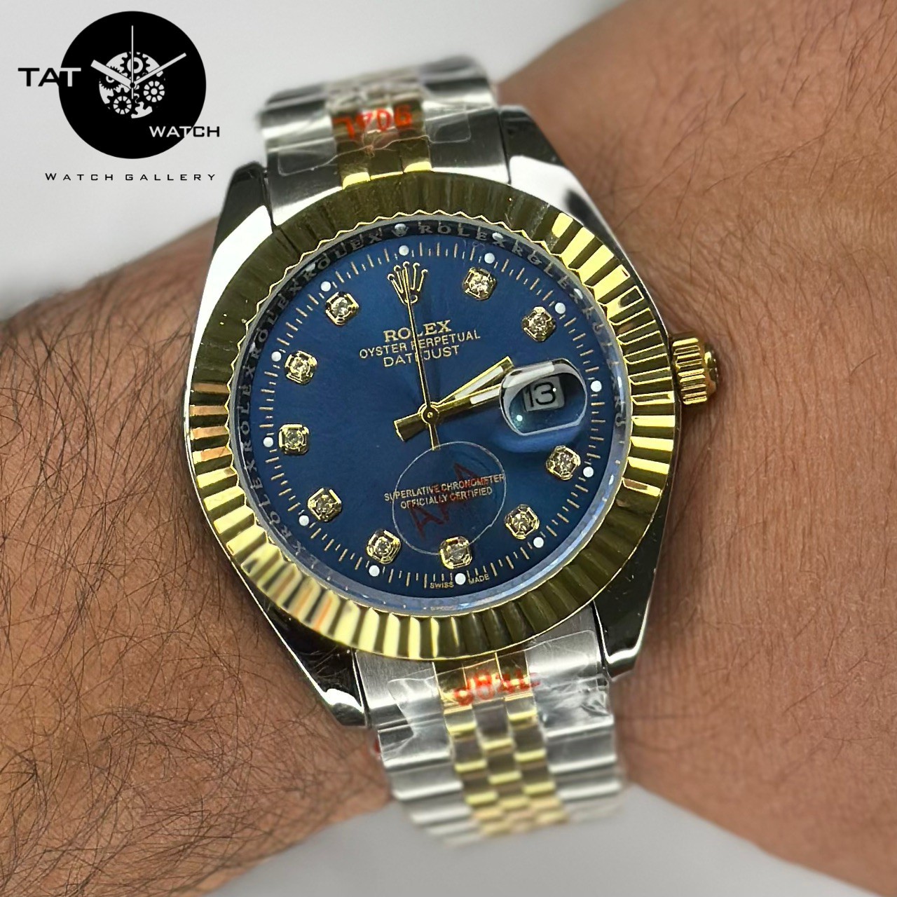 ساعت مردانه زنانه ست رولکس +++A دیت جاست موتور میوتا ژاپن یکسال جعبه ساعت مچی Rolex date just