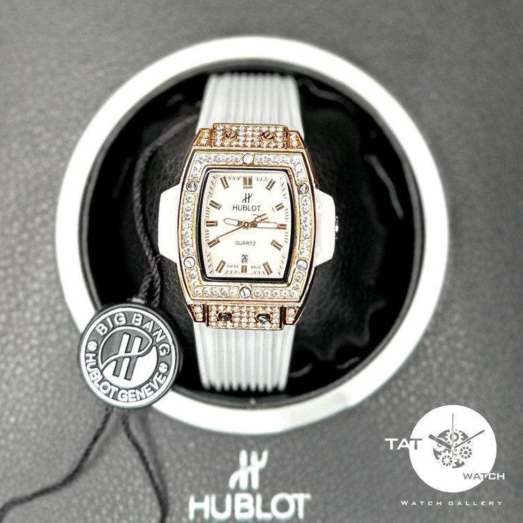 ساعت مچی زنانه هابلوت بند رابر با جعبه در رنگبندی Hublot
