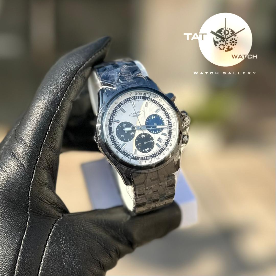 ساعت مردانه لونژین سه موتوره کرنو با یک ساله و جعبه در رنگبندی ساعت مچی LONGINES