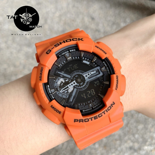 ساعت مچی جی شاک Ga110 نارنجی یک سال جعبه کیفیت مسترG-Shock