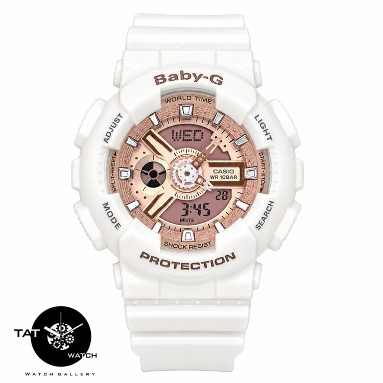 ساعت زنانه بچگانه دخترانه بی بی جی Ba110 کیفیت مستر تنظیم خودکار موتور ژاپن یکسال Baby-G ساعت مچی بیبی جی