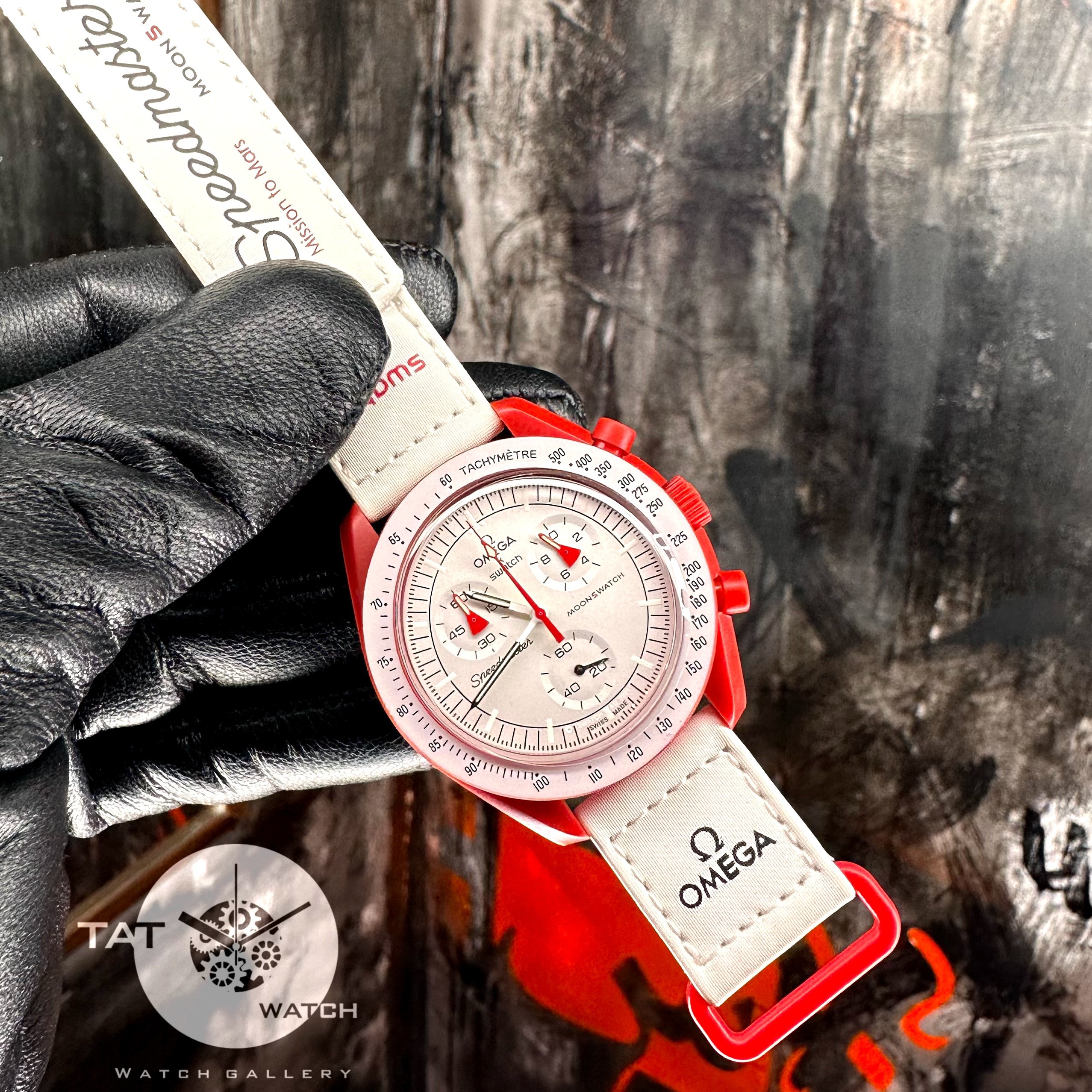 ساعت مردانه زنانه امگا سواچ مریخ mars سه موتوره کرنو جعبه omega swatch ساعت مچی