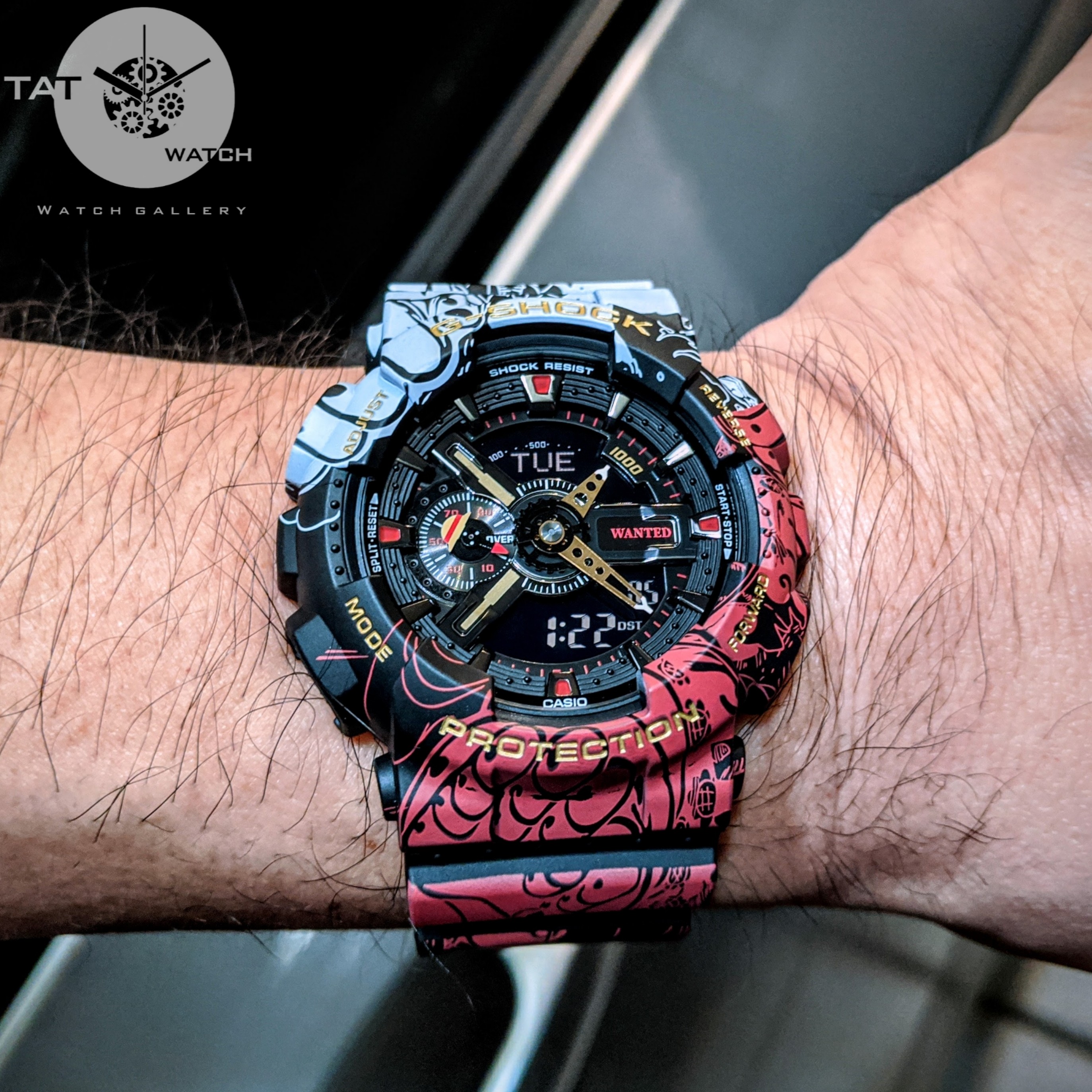 ساعت مردانه جی شاک Ga110 مدل one piece با پک وان پیس موتور ژاپن یکساله ساعت مچی Casio G-Shock