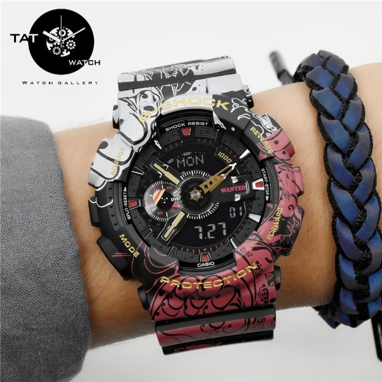 ساعت مردانه جی شاک Ga110 مدل one piece با پک وان پیس موتور ژاپن یکساله ساعت مچی Casio G-Shock