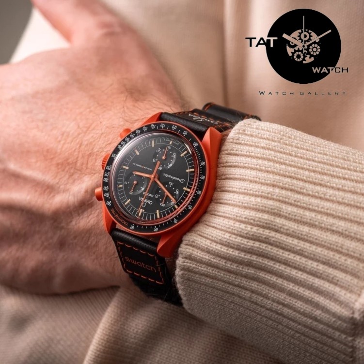 ساعت مردانه زنانه امگا سواچ آتشفشان Lava سه موتوره کرنو جعبه omega swatch ساعت مچی