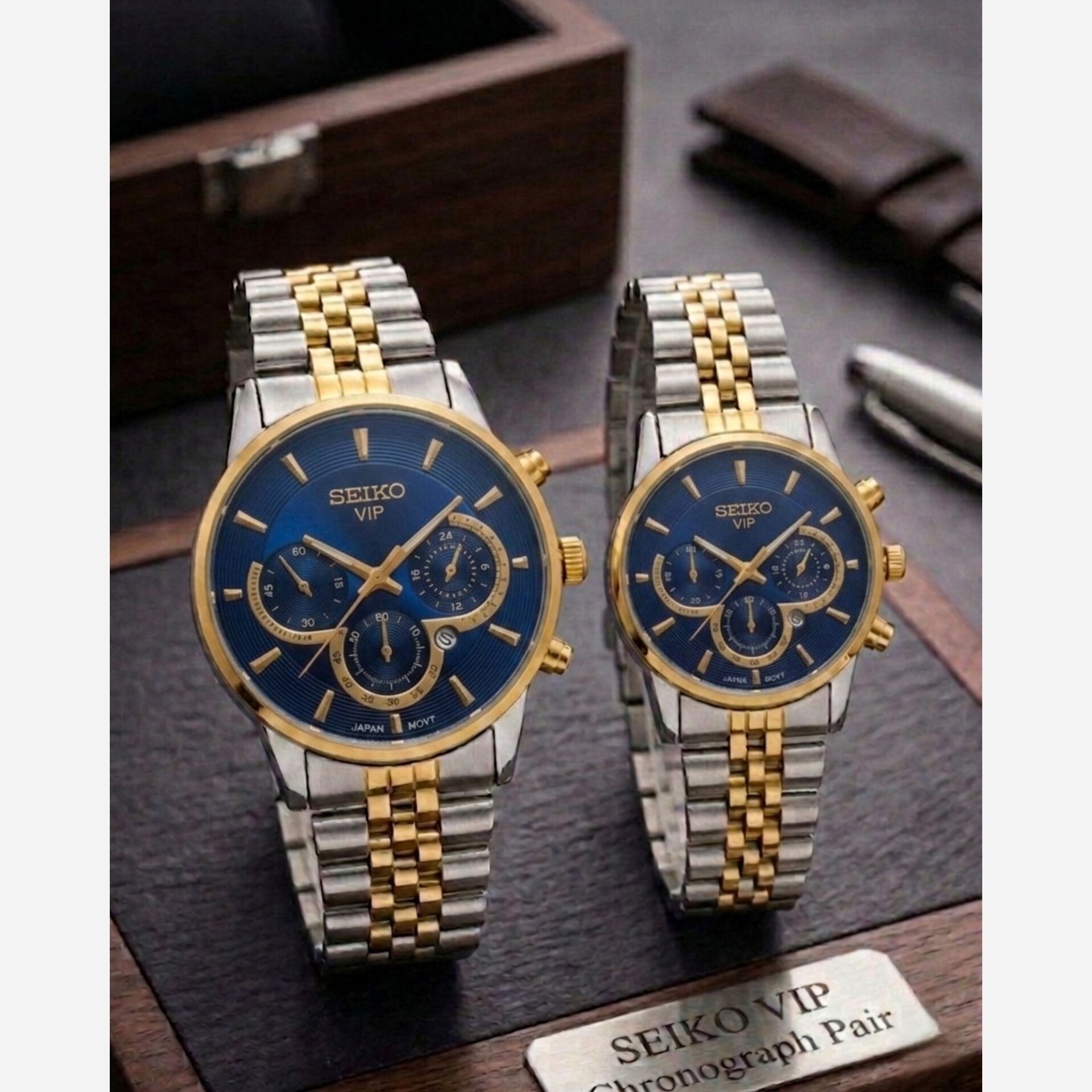 ساعت مچی زنانه ومردانه سیکو وی ای پی رنگ ثابت دارای روزشمار کیفیت عالی SEIKO