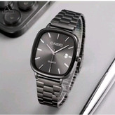 ساعت مچی کاسیو casio صفحه مربعی مشگی بند استیل مشگی ضداب شیک وخاص