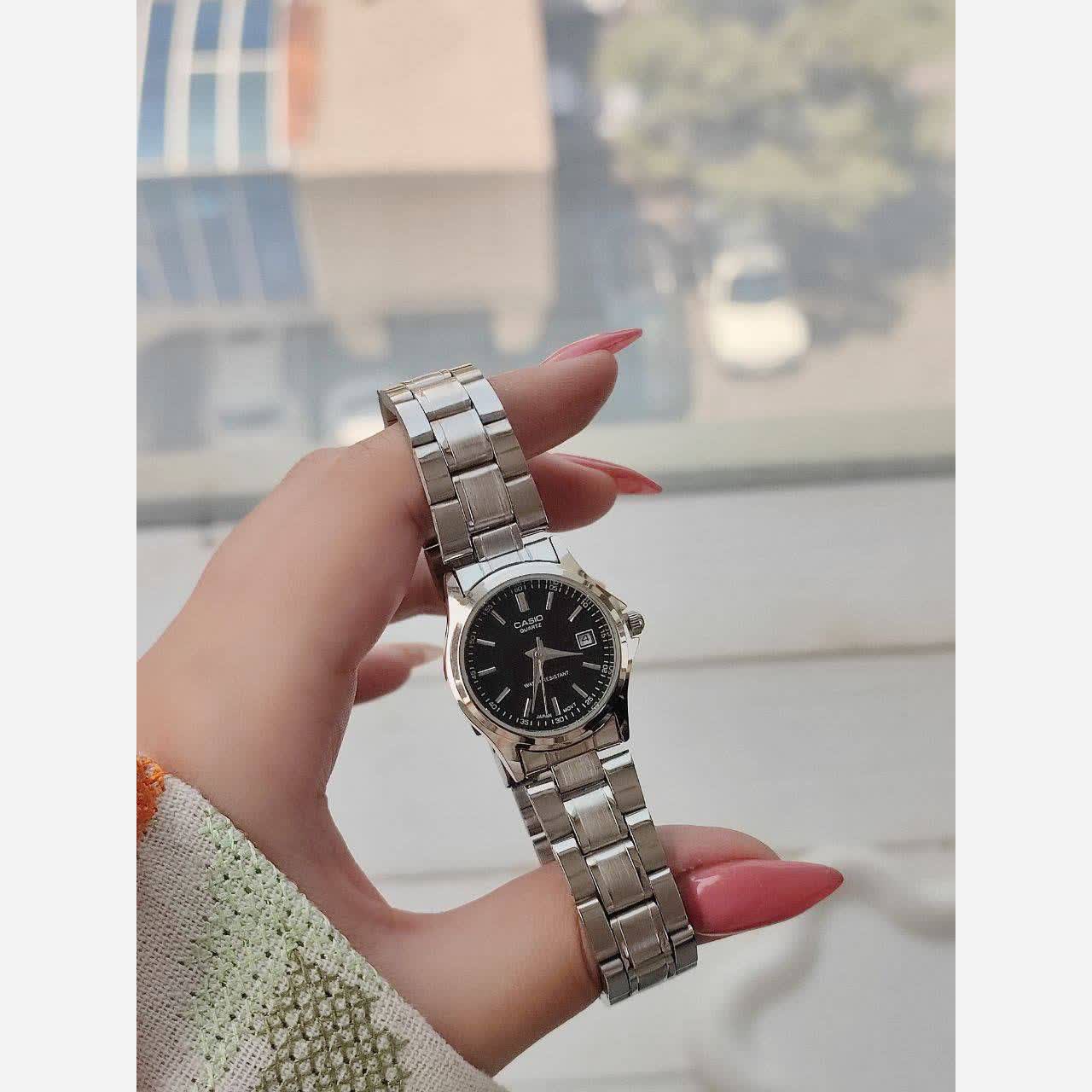 ساعت کاسیو  زنانه استیل مشکی