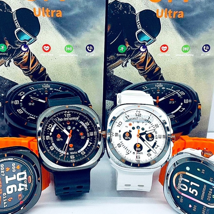 ساعت هوشمند 2 بند صفحه گرد مدل GT88 ULTRA MAX سوپر امولد بالاترین کیفیت بازار فروش تک به عمده