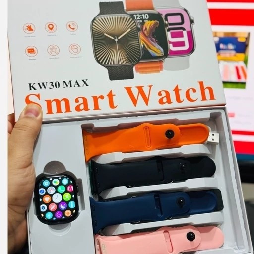 ساعت هوشمند KW30 max بهمراه 7 بند عالی