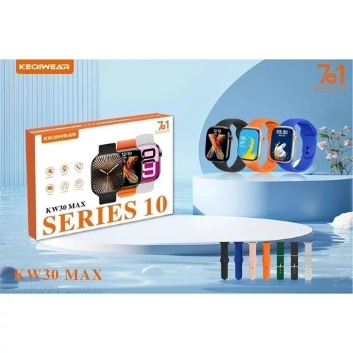 ساعت هوشمند KW30 max بهمراه 7 بند عالی