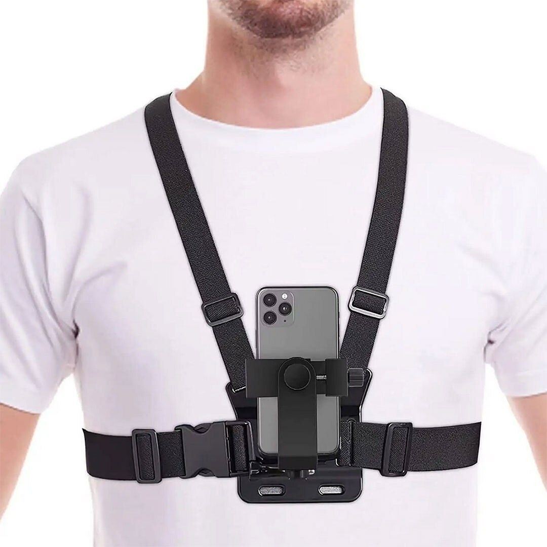هولدر CHEST STRAP جلیقه ای موبایل و دوربین هولدر سینه مناسب ورزش و دوچرخه جدید عالی