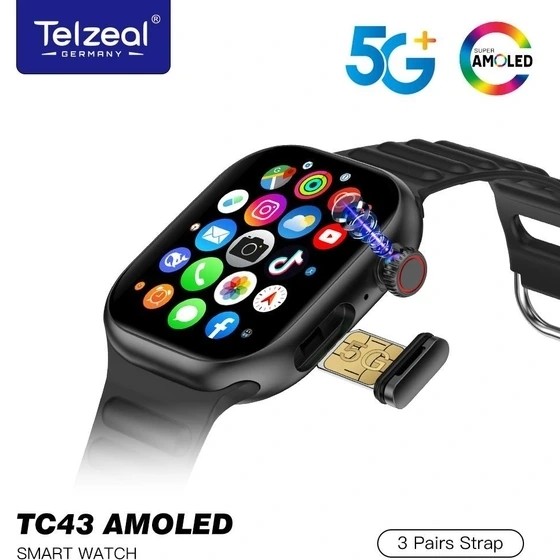 ساعت هوشمند سیمکارت خور Telzeal TC43 AMOLED با دوربین مخفی ریجستری عالی