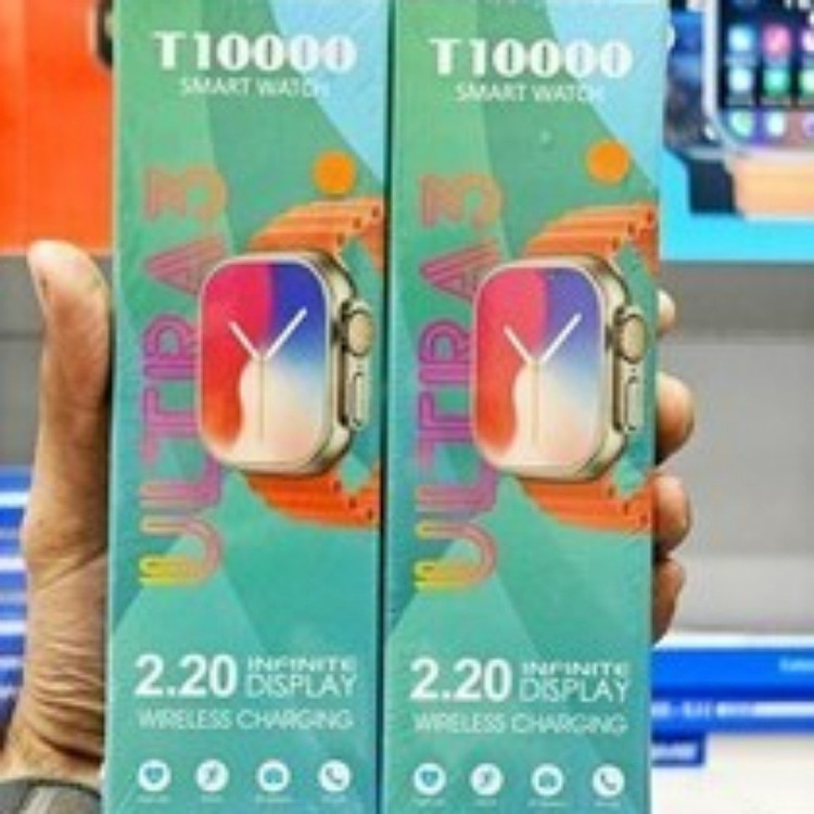 ساعت هوشمند T10000 ULTRA 3 بهمراه 2 بند کیفیت عالی