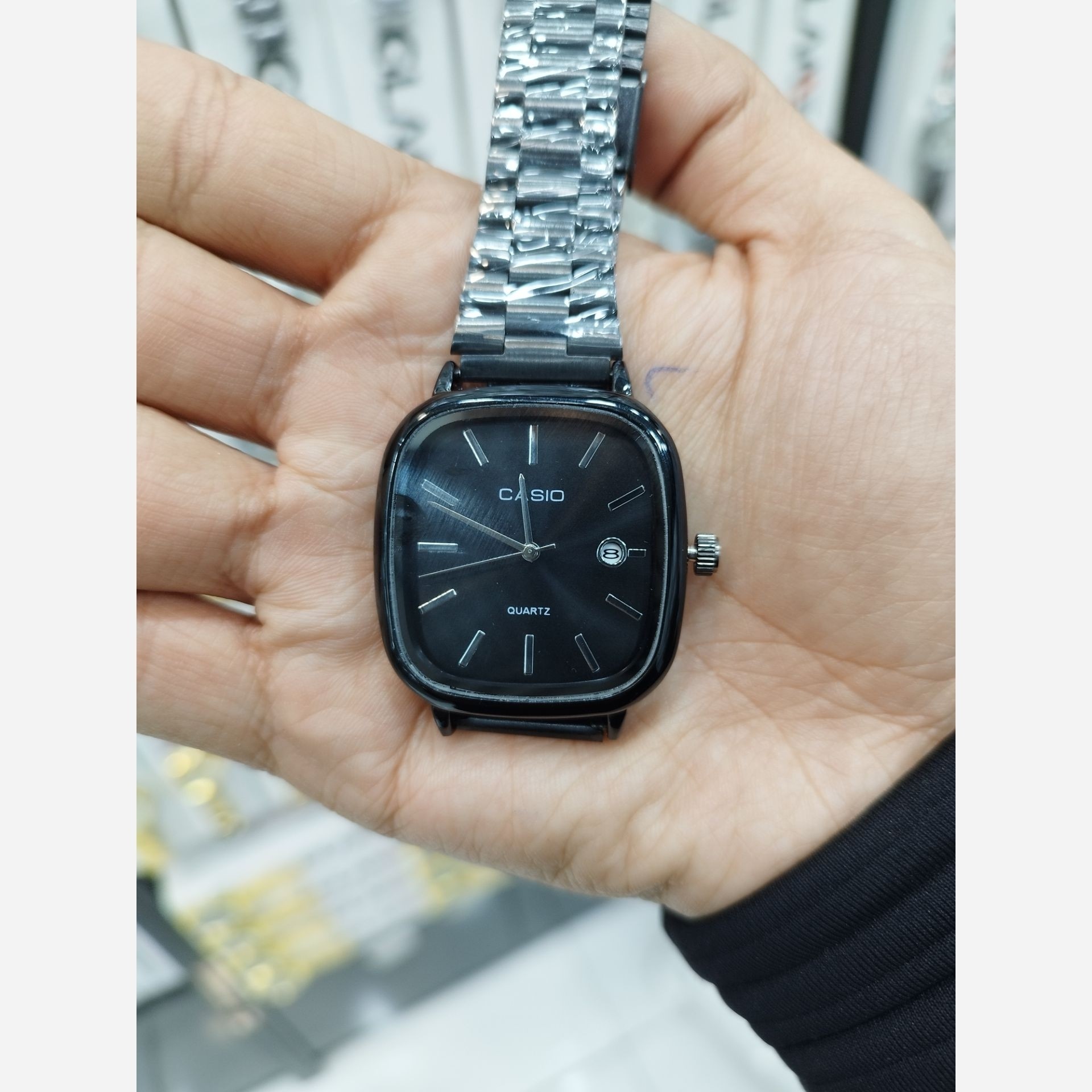 ست ساعت ست زنانه ومردانه کاسیو اولدمانی مشکی+جعبه